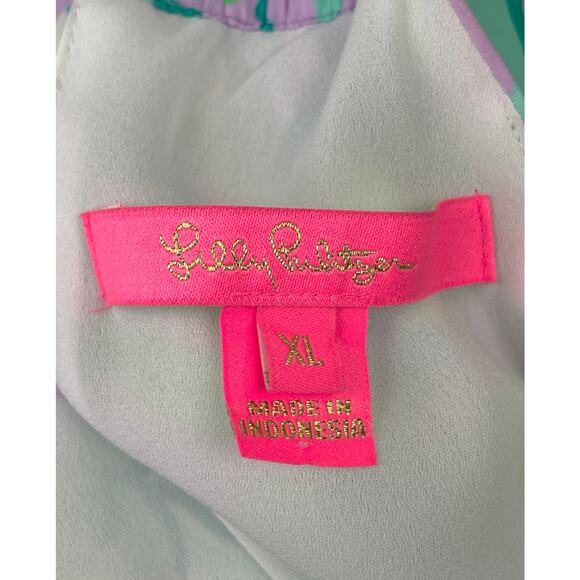 Lilly Pulitzer Rori Halter Top Purple Iris XL Beach Vacation Cruise Resort - Picture 4 of 14